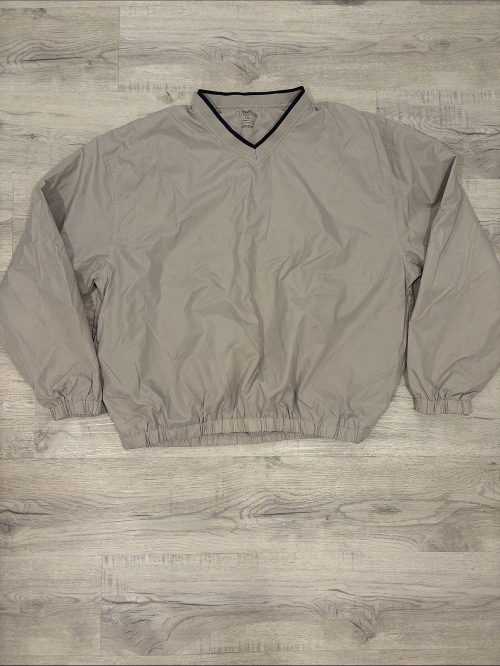 Nike Men's Windbreaker Pullover in Light Gray with Black Trim